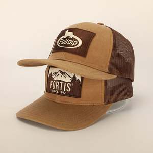 BSCI, venta al por mayor, gorra de papá deportiva personalizada de 6 paneles, gorra de camionero clásica Oem de algodón marrón con logotipo de parche bordado de alta calidad - Product Image 1