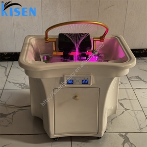Kisen Connect Évier mobile pour lavage de cheveux en salon, avec tuyaux d'alimentation en eau, bac de lavage et fonction spa capillaire, en promotion - Product Image 4
