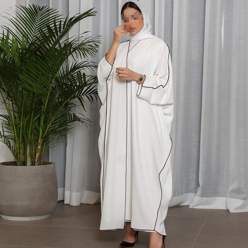 스톡 오픈 아바야 하이 퀄리티 기모노 카디건 새로운 패션 EID 이슬람 의류 여성 무슬림 원피스 아바야 의류 여성 무슬림