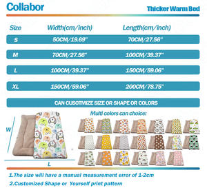 COLLABOR, cama cálida multifuncional personalizada para perros, venta al por mayor, cama acrílica de alta calidad para perros, cama de franela lavable de lujo con estampado para perros de interior - Product Image 5