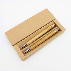 Bolígrafos Ecológicos de Madera de Bambú Personalizados, Bolígrafo de Bambú Promocional con Logotipo Personalizado, Juego de Regalo con Estuche - Product Image 4