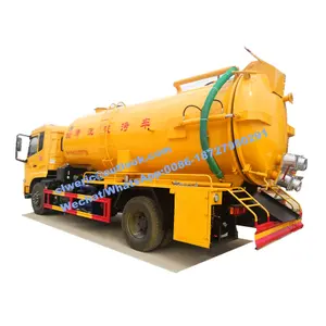 8 10 12 15 20 25 30CBM de vacío de succión de aguas residuales combinado de chorro de limpieza de alcantarillado chupando camiones
