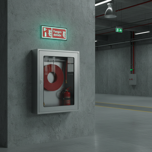 Photoluminescent <b>Fire</b> Cabinet with Hose Reel - Product Image 3