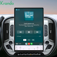 Unidad Principal Android Estilo Tesla de 15.6 Pulgadas Krando para Chevrolet Silverado GMC Sierra 2014-2020, Estéreo para Auto, Android Inalámbrico, Carplay