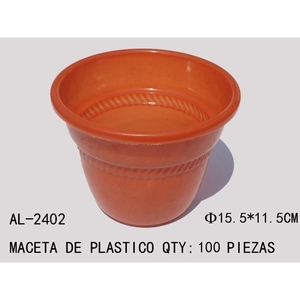Vaso di fiori in plastica per piante-diametro 15.5 cm-elegante vaso portatile resistente - Product Image 1