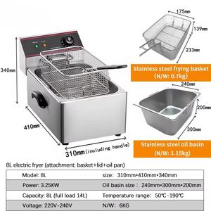 Large Capacity Commercial Electric Single-Tank Stainless Steel Deep Fryer Street <strong>Vending</strong> Serving <strong>French</strong> <strong>Fries</strong> Snack <strong>Machine</strong> - Product Image 3