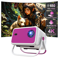 Usine Android 13 1080p Smart Home LCD Projecteur Mini Portable 4K Wifi Overhead Vidéo Proyector