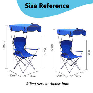 خفيفة الوزن حديقة نزهة شعبية لالتخييم كرسي ريكليني مع مظلة الظل - Product Image 6