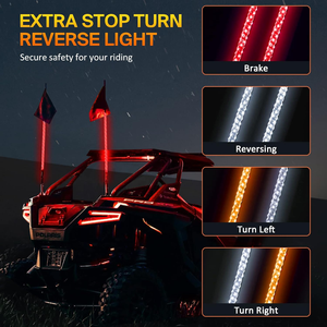 Lumière LED en spirale de poursuite des rêves, 3, 4, 5 pieds, pour RZR, ATV, antenne de drapeau, lumières pour camion, buggy, tout-terrain, <span class=keywords><strong>dune</strong></span> de sable - Product Image 4
