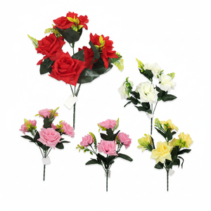 Haute 13.5 \ "Assortiment Couleur Rose Petite Assortiment De Fleurs Artificielles 144PCS/Carton pour la Saint-Valentin Thanksgiving Graduation - Product Image 4
