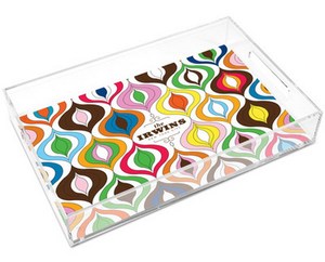 Toyin khắc rõ ràng Acrylic phục vụ khay, minh bạch <span class=keywords><strong>lucite</strong></span> phục vụ khay - Product Image 5