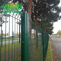 Valla de Malla Metálica Galvanizada y Recubierta de PVC de 7 pies, Ecológica, a Prueba de Roedores, para Patio Exterior, Jardín, Construcción, Paneles 3D