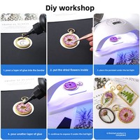 Kit de colle UV transparente en acrylique pour la fabrication de bijoux DIY, pendentifs, accessoires, collage de cristaux, anti-jaunissement
