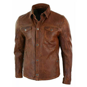 เสื้อหนังสำหรับผู้ชายเสื้อหนังใส่สบายดีไซน์ตามสั่ง - Product Image 3