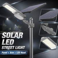 Luminaire LED solaire extérieur à bras réglable, monocristallin 60AH, pour éclairage commercial de voies d'accès