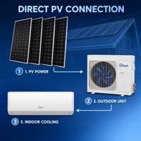 AC Hemat Energi 12000BTU Tenaga Surya Full DC Inverter DGWG2-ACDC-12K AC Hybrid AC/DC Split untuk Rumah Tangga