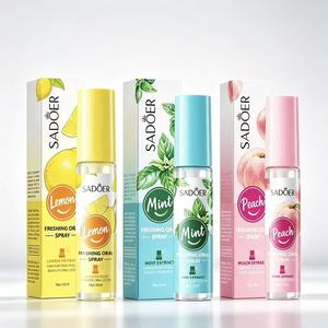 Spray Bucal Refrescante <span class=keywords><strong>de</strong></span> Menta, Limón y Durazno al por Mayor, Spray Bucal Portátil para el Cuidado Bucal, Elimina el Mal <span class=keywords><strong>Aliento</strong></span> con una Fragancia Refrescante - Product Image 1