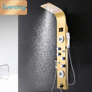 Pannello doccia a buon mercato di buona qualità grande pannello doccia a pioggia set di parti da bagno intelligente a temperatura costante pannelli a parete doccia - Product Image 2