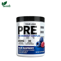 Poudre Pré-Entraînement en Gros pour Adultes, Nutrition Musculaire, Créatine, Aliment Santé 391g pour Hommes et Femmes, Force, Fitness, Énergie