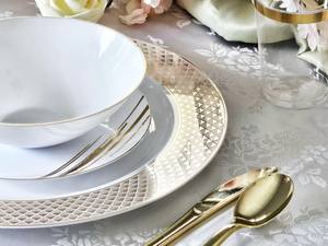 Plaque <span class=keywords><strong>En</strong></span> Plastique De Chine D'Evenement Mariage Assiette Couleur <span class=keywords><strong>Naturelle</strong></span> <span class=keywords><strong>Assiettes</strong></span> Plats <span class=keywords><strong>Ardoise</strong></span> a Fleurs Vertes Plaques Dur - Product Image 3