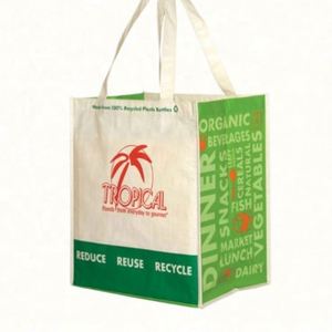 Sac RPET imperméable et écologique réutilisable pour le shopping, avec logo personnalisé, échantillon gratuit, vente en gros directe usine - Product Image 3