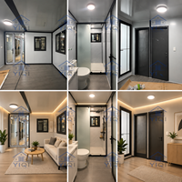Villa conteneur moderne extensible de 20 pieds avec mur-rideau en verre – Maison préfabriquée élégante pour projets de villégiature panoramique