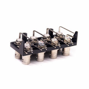 Conector BNC Hembra de Alta Calidad, Ángulo Recto, 2*4 Puertos para Montaje en PCB, Conector Coaxial BNC de Orificio Pasante - Product Image 3