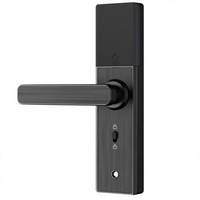 Serrure de porte intelligente WiFi Tuya la mieux notée avec empreinte digitale, mot de passe, contrôle par application et cloud, poignée en alliage d'aluminium pour maison et appartement