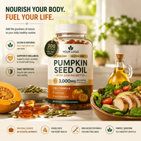 Gélules d'huile de graines de citrouille et de palmier nain (Saw Palmetto) en marque blanche OEM/ODM, conformes aux normes cGMP, sans OGM, sans gluten, 3000 mg, complément pour la santé de la prostate et des voies urinaires