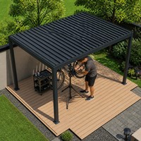 Auvent à lames orientables automatique en aluminium 6063, structure d'ombrage 4x6m, résistant au vent, pour terrasse de piscine, livraison rapide