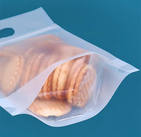 Sachet Doypack refermable transparent en Mylar avec fermeture éclair, pochette plastique transparente pour l'emballage de fruits secs, noix, aliments et épices