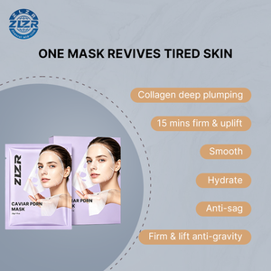 Masque en feuille PDRN à l'extrait de caviar d'œufs de saumon pour le visage, raffermissant et tenseur, soin de nuit pour tous types de peau - Product Image 4