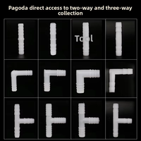 Raccords rapides en PVC pour tuyaux d'eau, type L, type T, à surface lisse, à trois voies, à barbelures, accessoires de tuyauterie en plastique