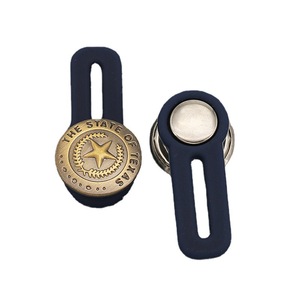 Extenseur <span class=keywords><strong>de</strong></span> taille en silicone réglable <span class=keywords><strong>de</strong></span> haute qualité, 17 mm, détachable, sans couture, pour jeans, boutons-pression, style en gros, tige - Product Image 1