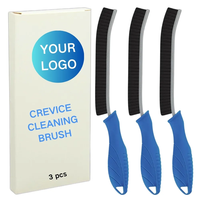 Nettoyage ménager des crevasses 3 en 1 Brosse à poils durs Gap Dead Corner Crevice Gap Cleaning Brush