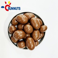 Boules d'amandes enrobées de chocolat noir de qualité supérieure, bonbons au chocolat, collations décontractées pour fêtes d'anniversaire, vente en gros
