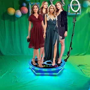 New 360 photo booth Automatic Spinning Live photographic lighting Portable Camera Rotating ring shooting device 360 photo booth