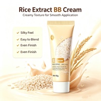 Crème BB Minérale à la Pulpe de Riz Hydratante Éclaircissante Écran Solaire Correcteur Maquillage Naturel Imperméable