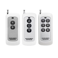 Control Remoto Universal RF de 433MHz con 1/2/4/5/6/8 Botones, Transmisor de Control Remoto Inalámbrico con Código de Aprendizaje para Puerta de Garaje