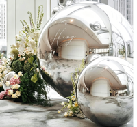 Boule miroir gonflable géante |   Sphère Disco Double Couche Anti-Plis |   Boule réfléchissante argentée dorée haute brillance pour événements