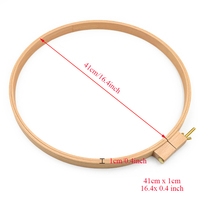 Super fort 1 pouce 24mm d'épaisseur réglable tricot bricolage vis en métal cercle en bois de hêtre point de croix jouet cerceaux anneau broderie cerceau