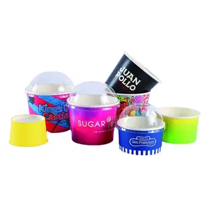 Phân Hủy Sinh Học Kraft Giấy Bát 3Oz-12Oz Kích Thước Biểu Tượng Tùy Chỉnh Ice Cream Salad Súp Uống Mì Nước Nhanh Chóng Thực Phẩm Chip Tùy Chỉnh