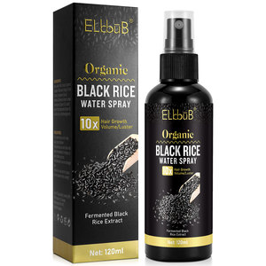 ELbbuB Castor Oil Ginger <strong>Organic</strong> Fermented 120ml Black Rice Water Biotin <strong>Spray</strong> Natural <strong>Hair</strong> Growth Serum for Woman - Product Image 6