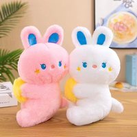 Hot New Style 8-Inch Stitch Peluche Poupée Jouet Mignon Rose Bleu Poupée En Peluche avec Broderie et Logo D'impression pour Enfants Griffe Machine