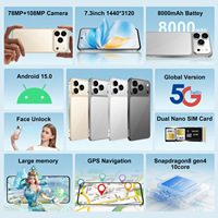 Nuevo Teléfono 5G, Gran Inventario, RAM de 512 GB, Almacenamiento de 108 MP, Cámara Ultra HD de 6.8 Pulgadas, Carga Rápida de 120 W, Modelo Popular en Inglés