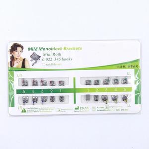 Mini MBT Monoblock Orthodontic Brackets 0.022 Slot 345 Hooks <b>Sandblasted</b> Metal Dental Alignment Accessories - Product Image 2