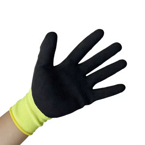 Venta caliente de punto de trabajo recubierto de goma hogar caucho nitrilo naranja frío invierno trabajo al aire libre guantes de seguridad para el trabajo - Product Image 5