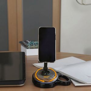 Support de téléphone portable rotatif en alliage d'aluminium, rotation à 360°, pliable, portable, hauteur réglable, pour bureau et usage domestique, logo personnalisé - Product Image 5