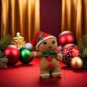 Kit de Ganchillo Personalizado Hecho a Mano para Principiantes, Muñeco de <span class=keywords><strong>Santa</strong></span> Claus Tejido a Mano con Tutorial en Video en Inglés, Juguetes de Costura y Tejido - Product Image 4