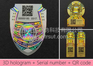 Custom 3d Qr Code Number Hologram Security Laser <b>Label</b> Tamper Evident Holographic Sticker for Brand Protection - Product Image 6